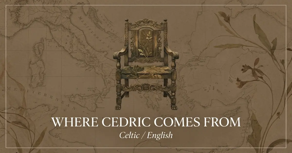 The name Cedric comes from: Celtic / English