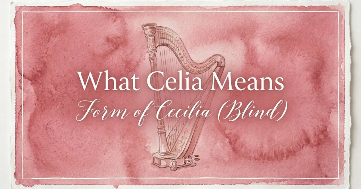 Celia name meaning Form of Cecilia (Blind)