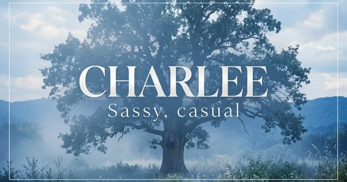 Charlee name vibe: Sassy, casual