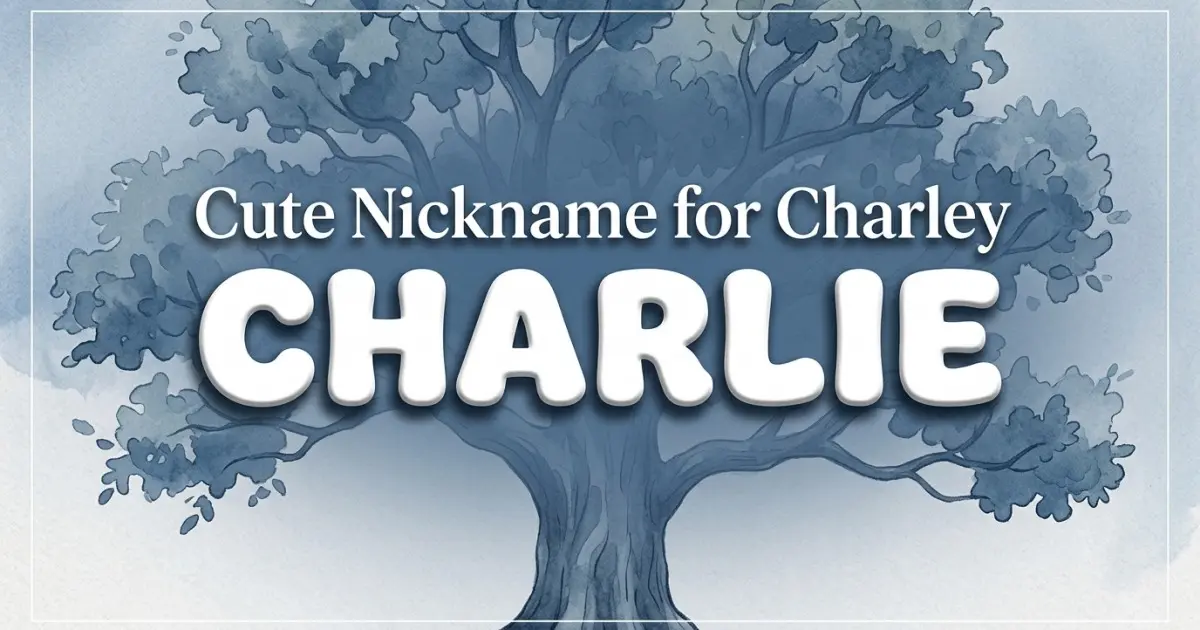 Cute nickname for Charley: Charlie