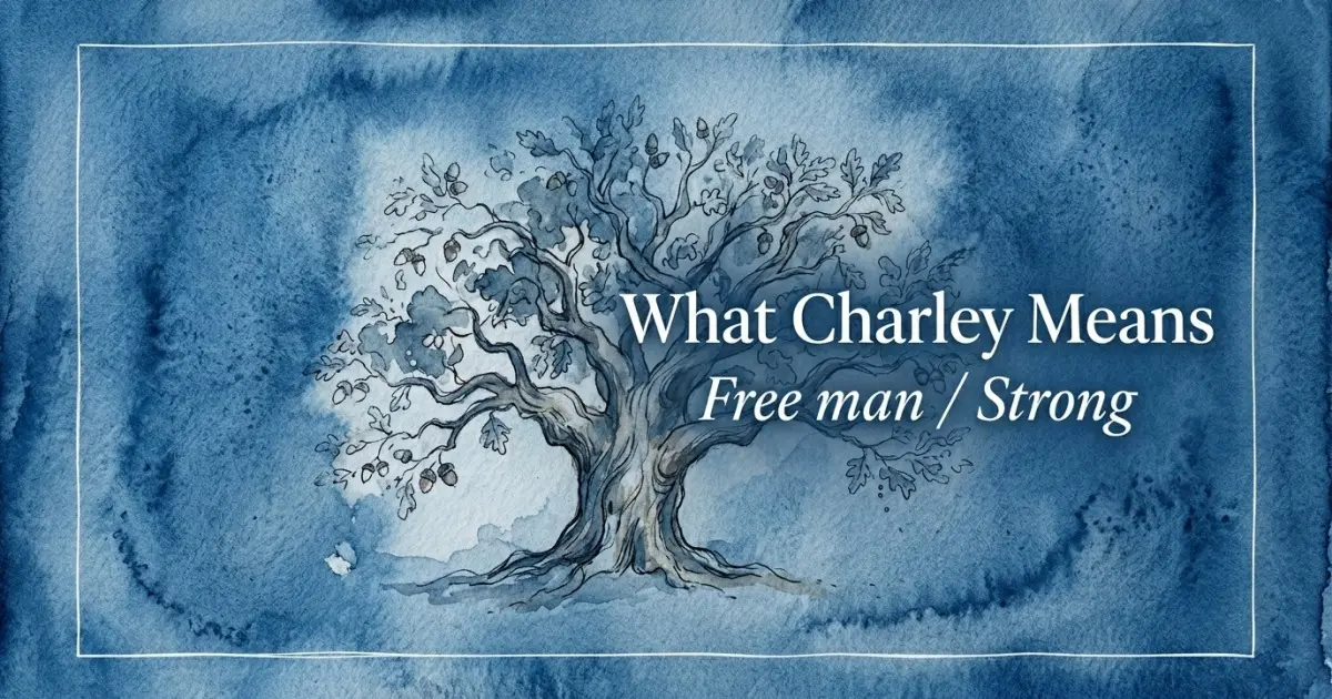 Charley name meaning Free man / Strong