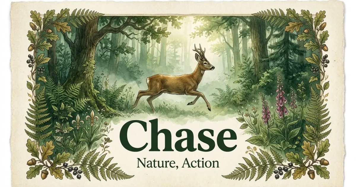 Chase meaning themes: nature, action