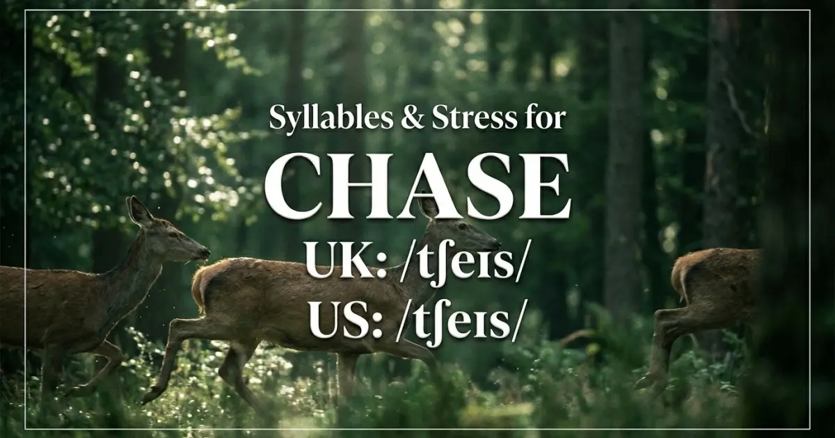 Chase syllables, stress, and UK and US pronunciation