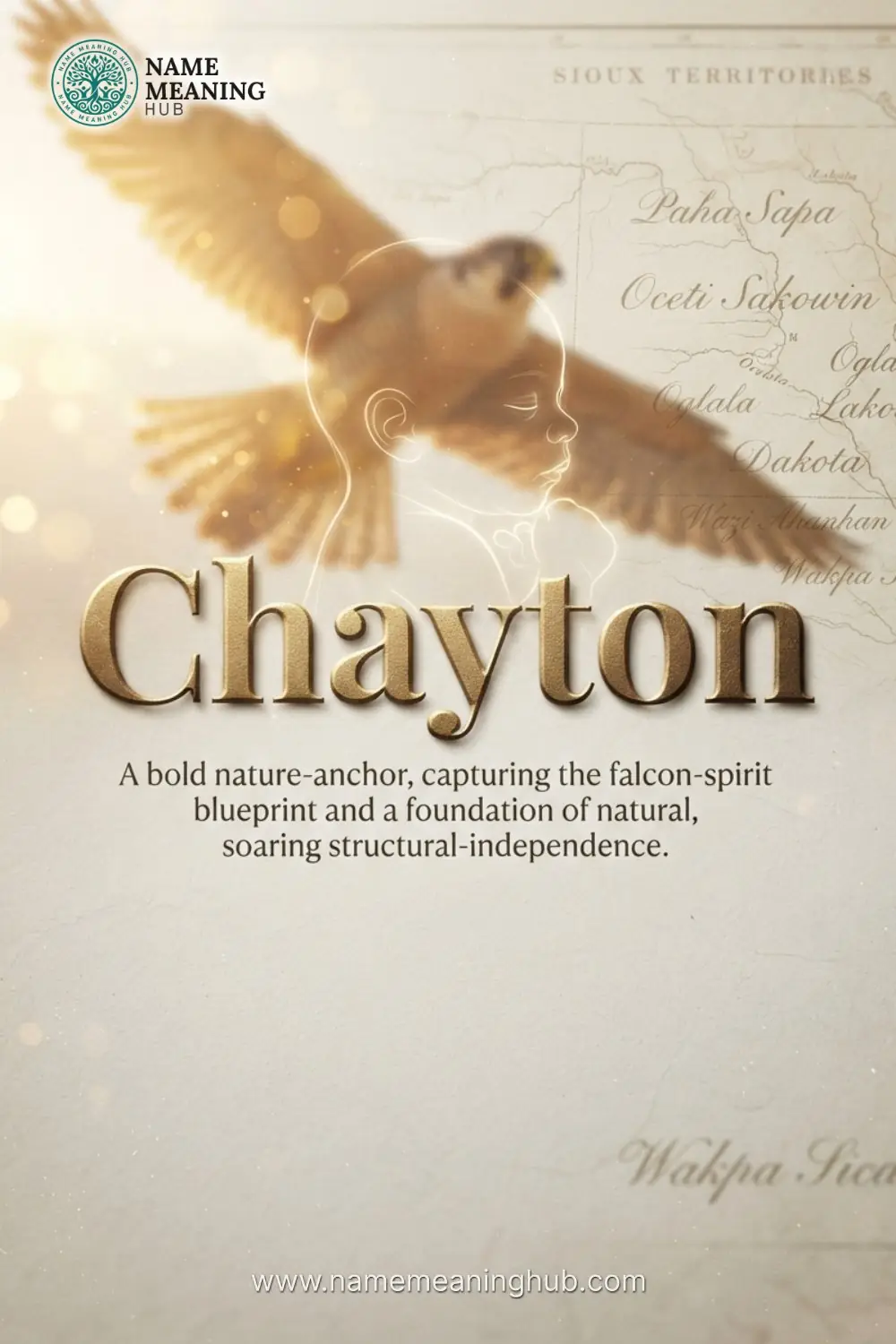 Meaning of the name Chayton: A bold nature-anchor, capturing the falcon-spirit blueprint and a foundation of natural, soaring structural-independence.