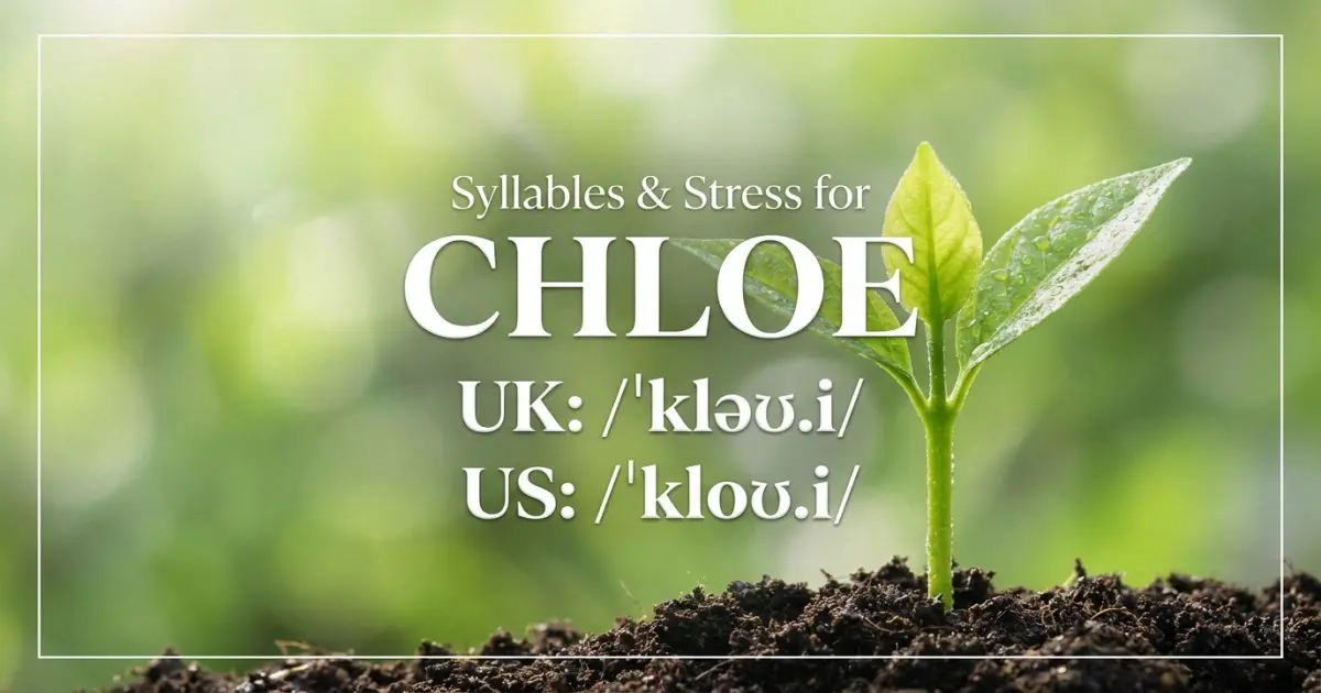 Chloe Syllables Stress Pronunciation