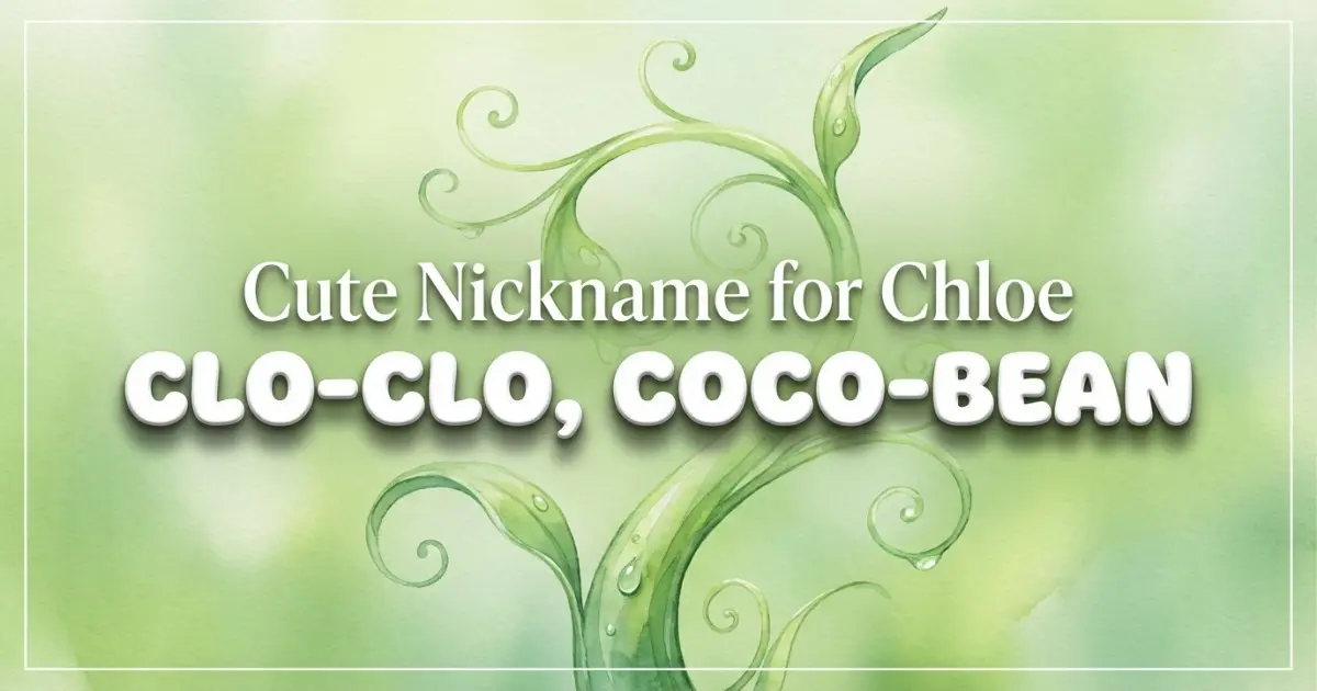 Cute Nickname For Chloe Idea