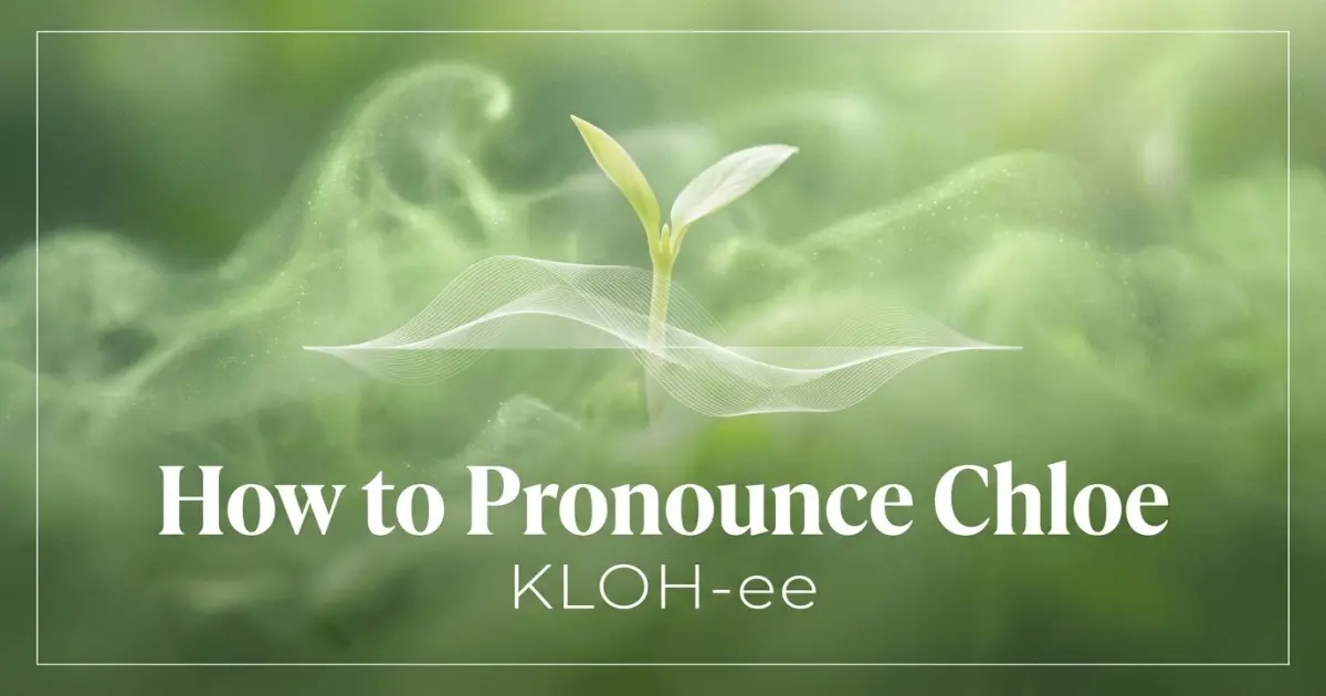 How to pronounce Chloe