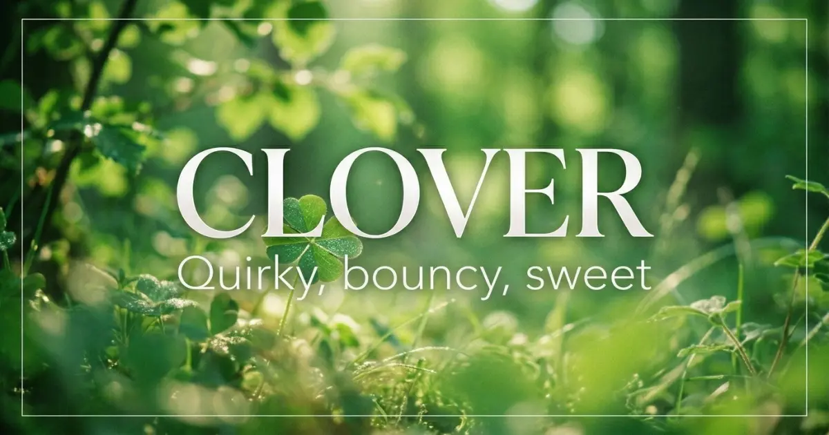 Clover name vibe: Quirky, bouncy, sweet