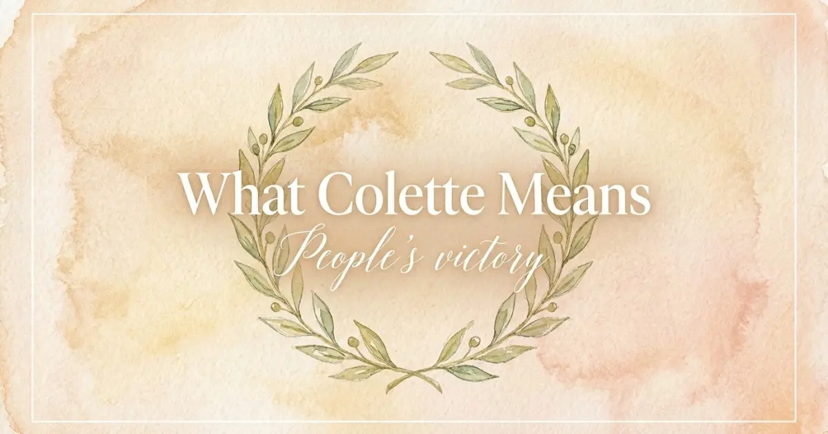 Colette name meaning People's victory