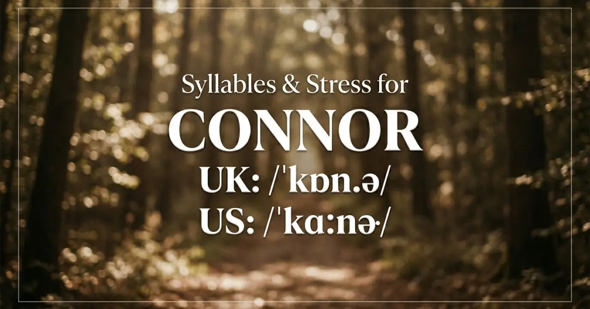 Connor syllables, stress, and UK and US pronunciation