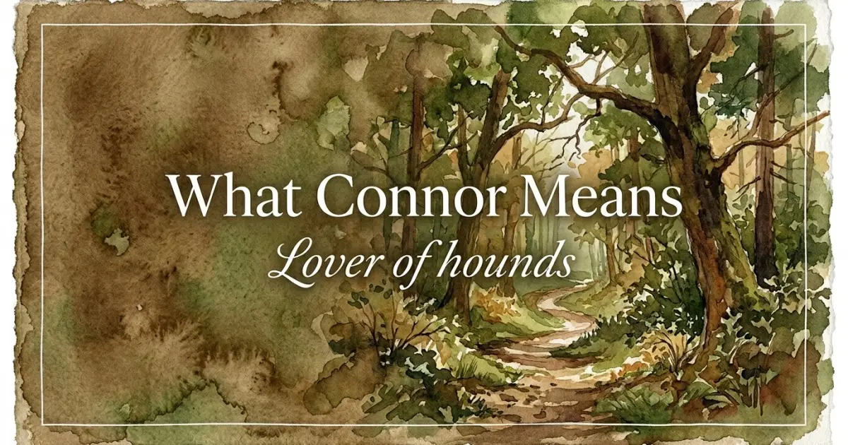 Connor name meaning Lover of hounds