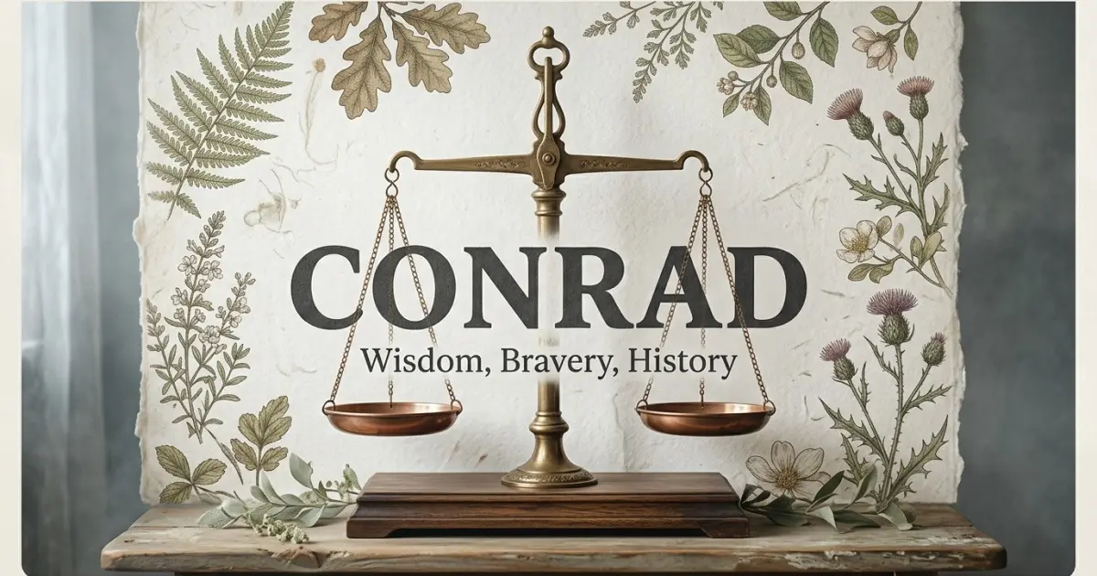 Conrad meaning themes: wisdom, bravery, history