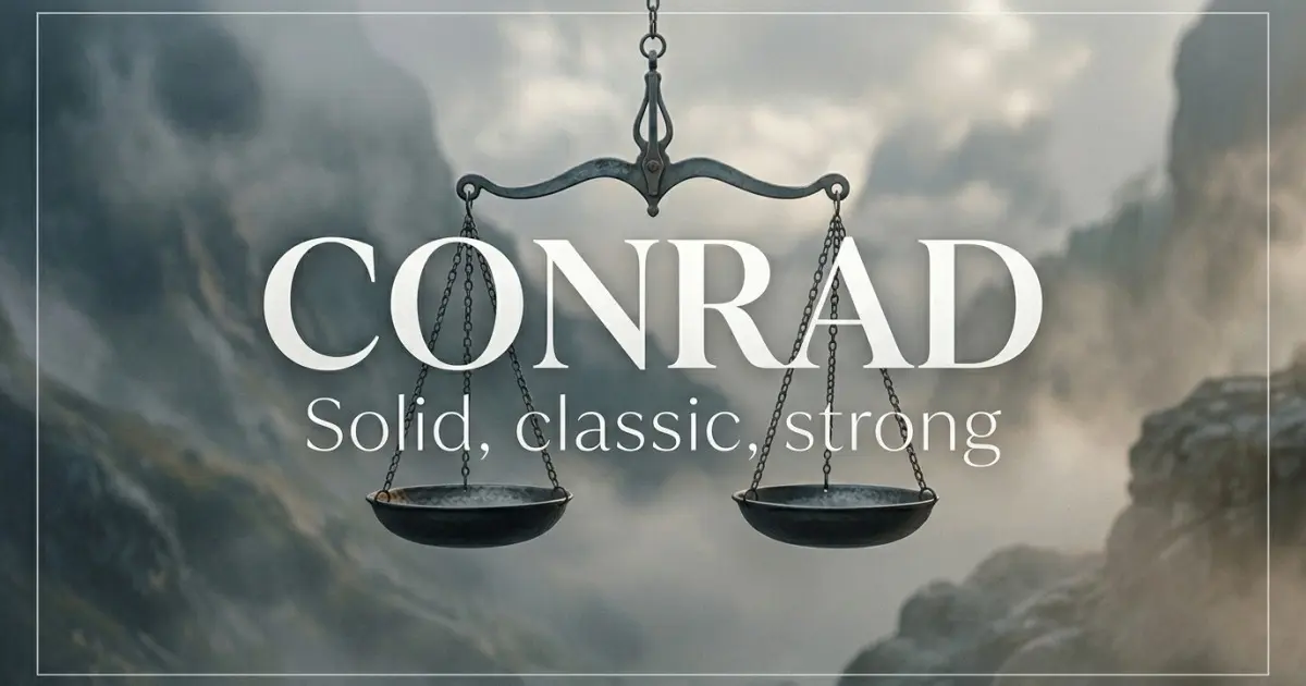 Conrad name vibe: Solid, classic, strong