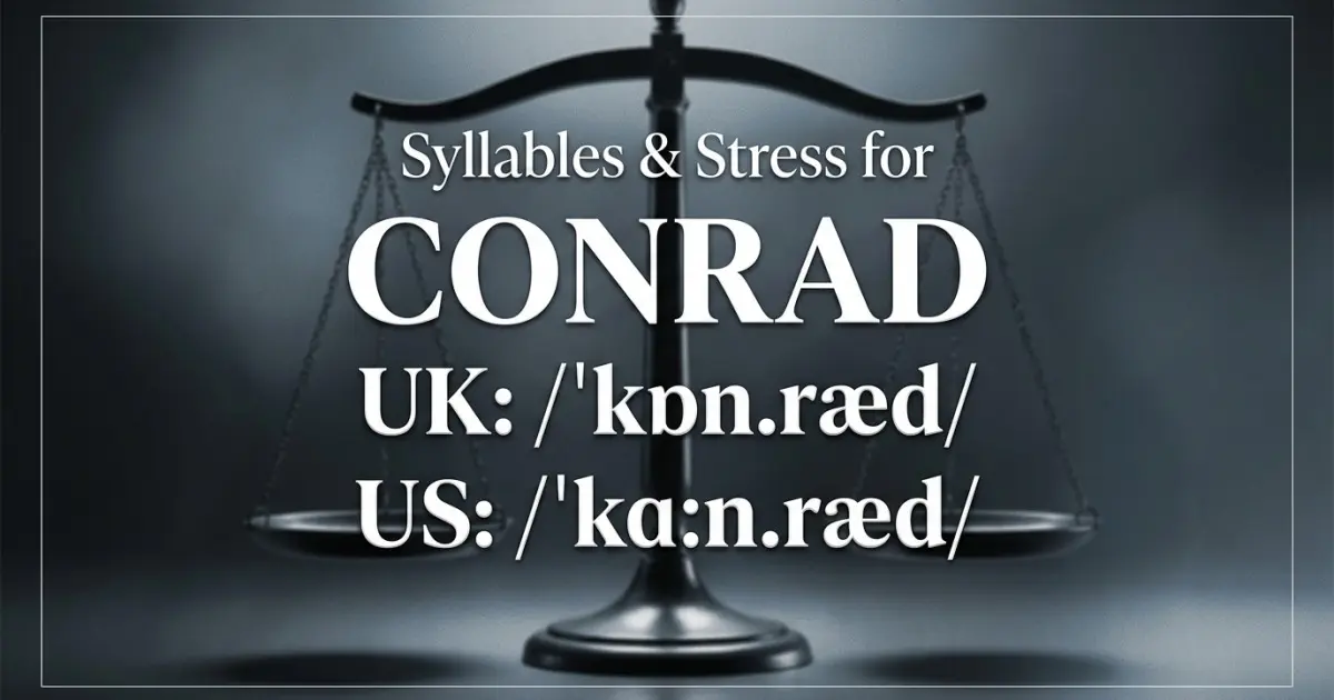 Conrad syllables, stress, and UK and US pronunciation