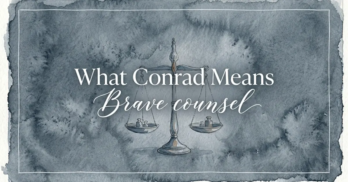 Conrad name meaning Brave counsel