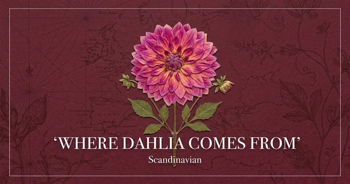 The name Dahlia comes from: Scandinavian