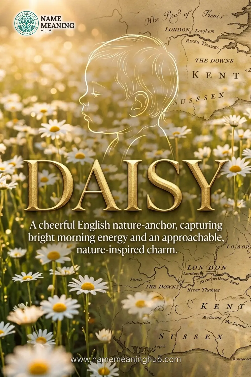 Meaning of the name Daisy: A cheerful English nature-anchor, capturing bright morning energy and an approachable, nature-inspired charm.