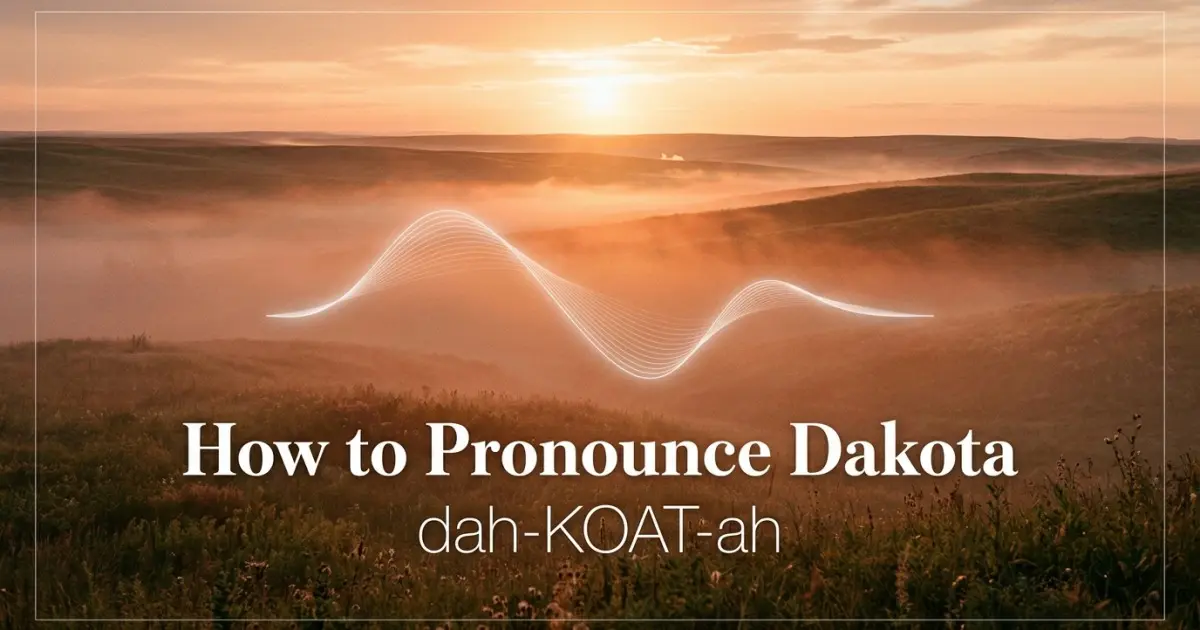 How to pronounce Dakota