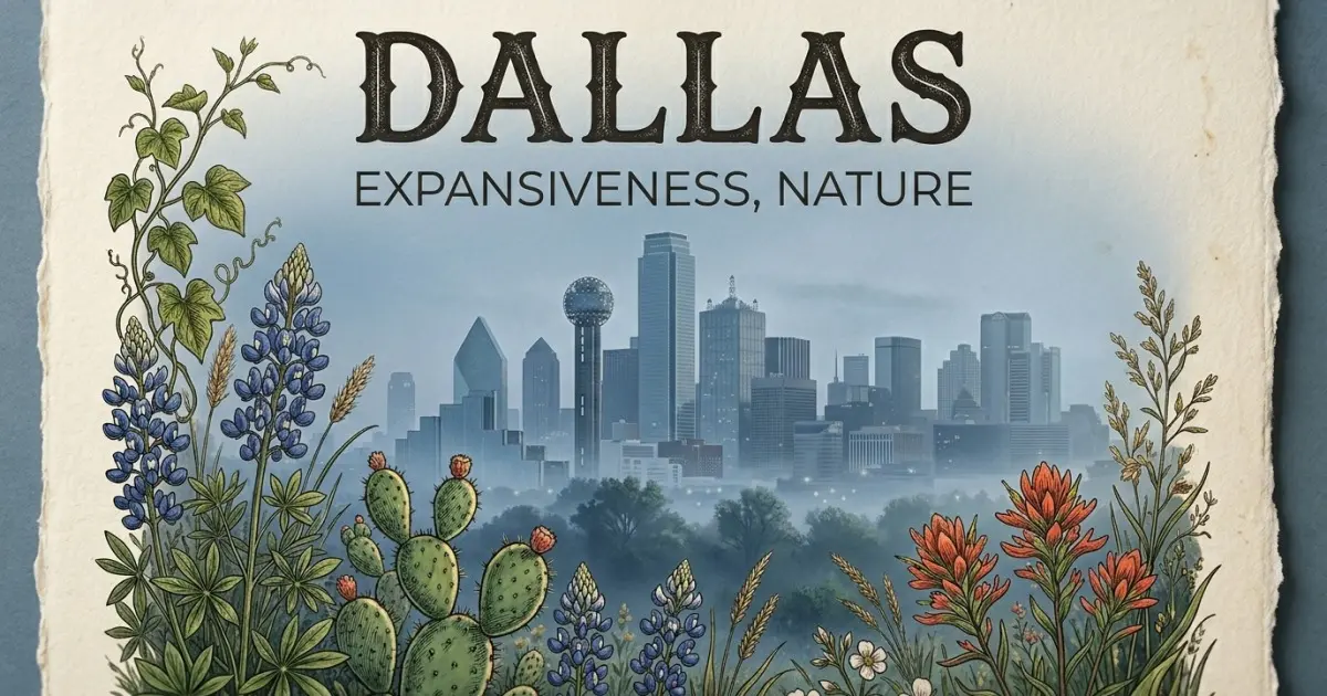 Dallas meaning themes: expansiveness, nature