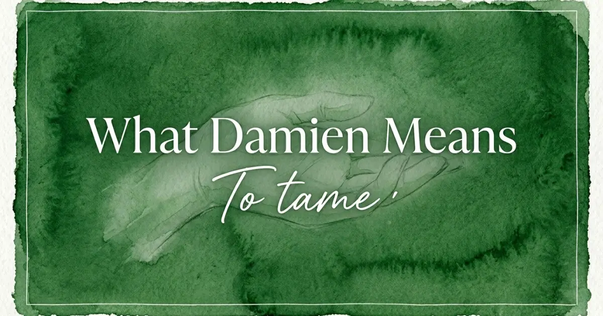 Damien name meaning To tame