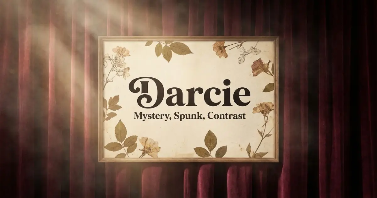 Darcie meaning themes: mystery, spunk, contrast