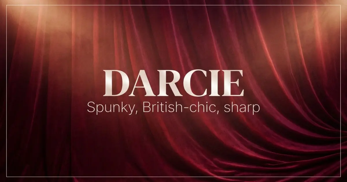 Darcie name vibe: Spunky, British-chic, sharp