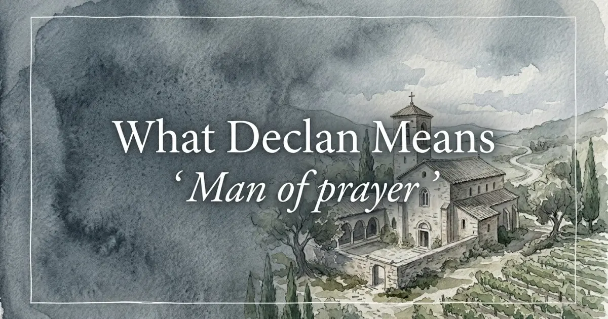 Declan name meaning Man of prayer