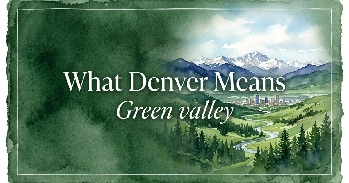 Denver name meaning Green valley