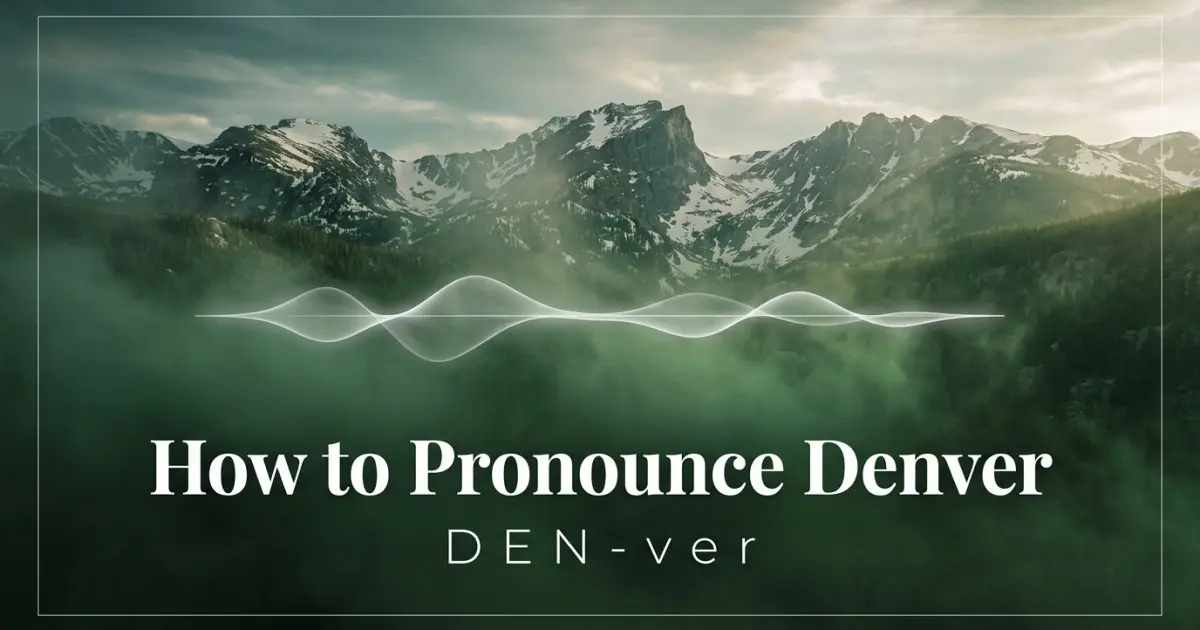 How to pronounce Denver