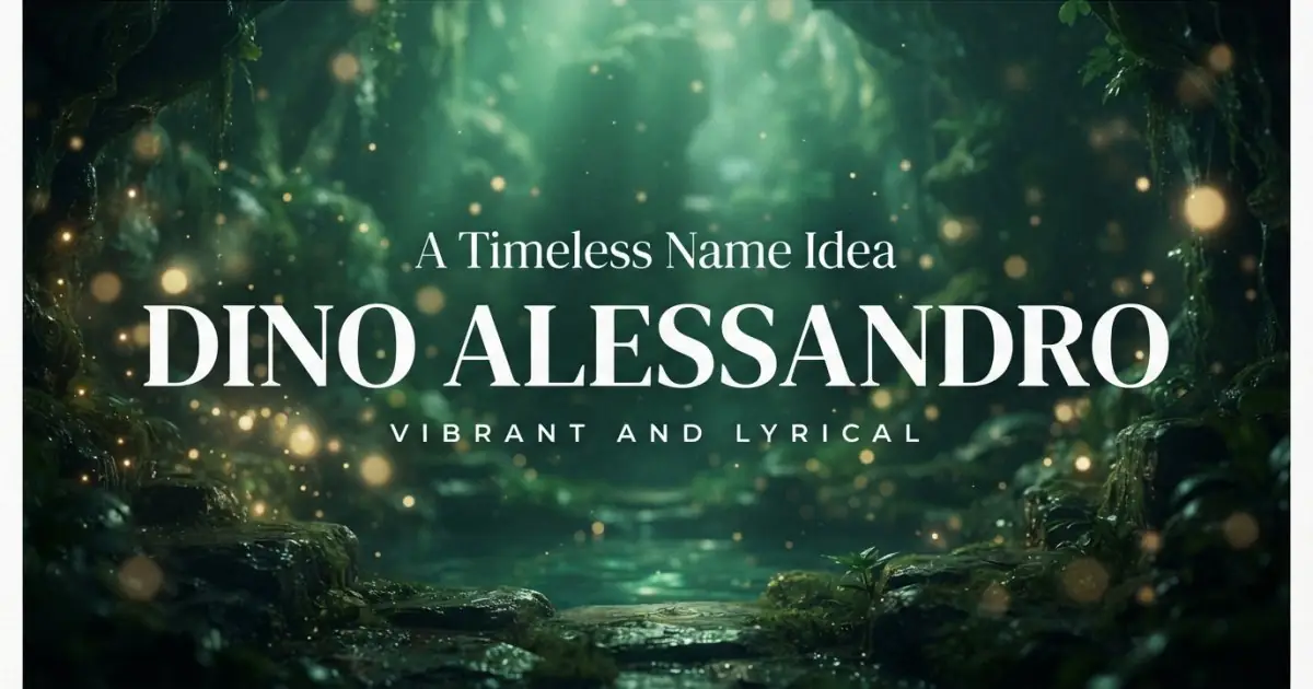 Middle name idea: Dino Alessandro - vibrant and lyrical