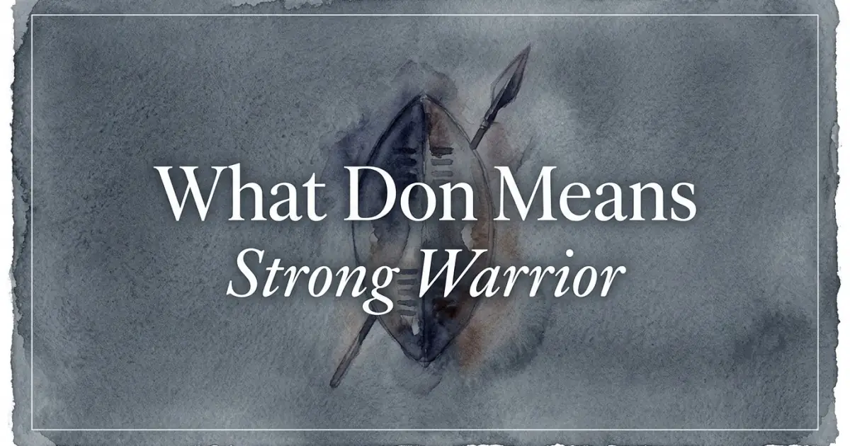 Don name meaning Strong Warrior