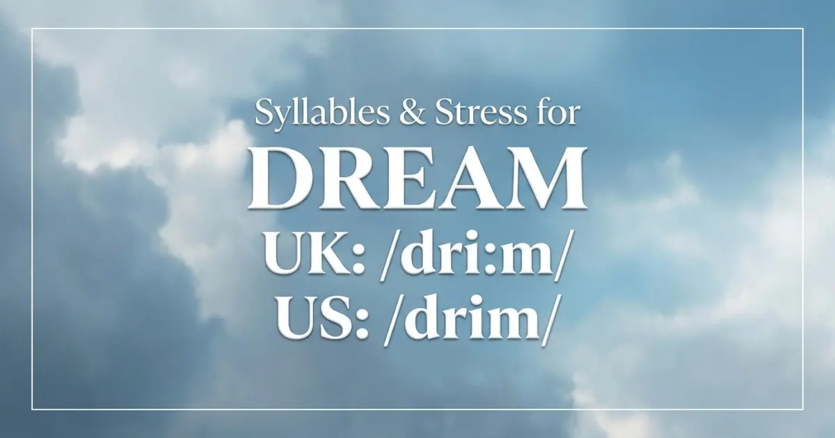 Dream syllables, stress, and UK and US pronunciation