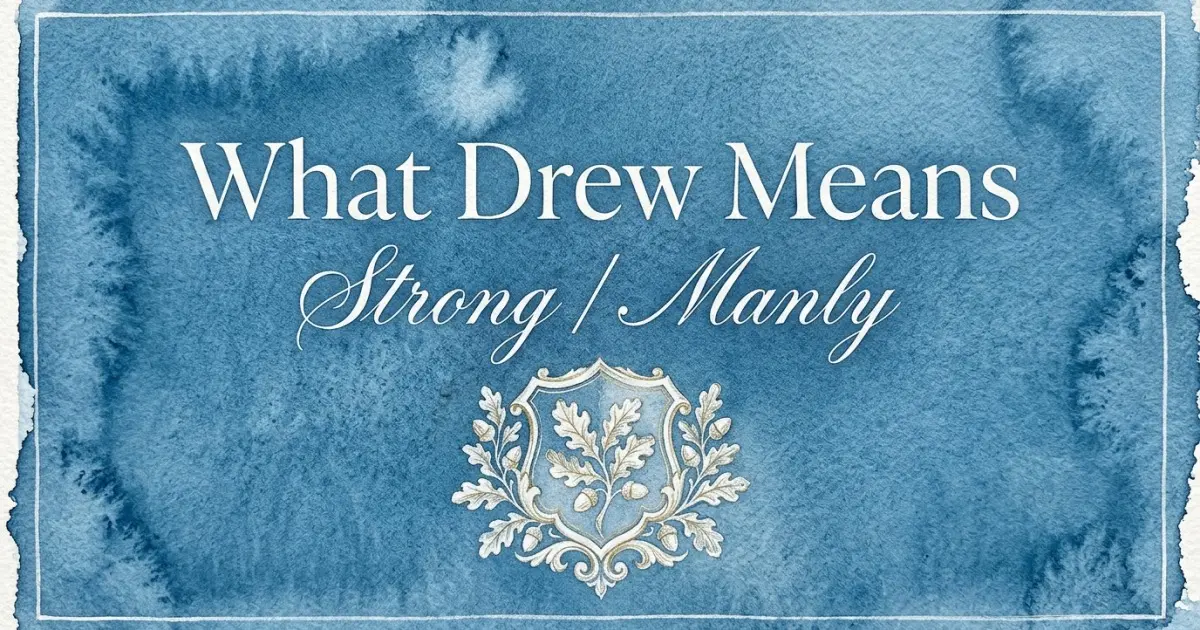 Drew name meaning Strong / Manly