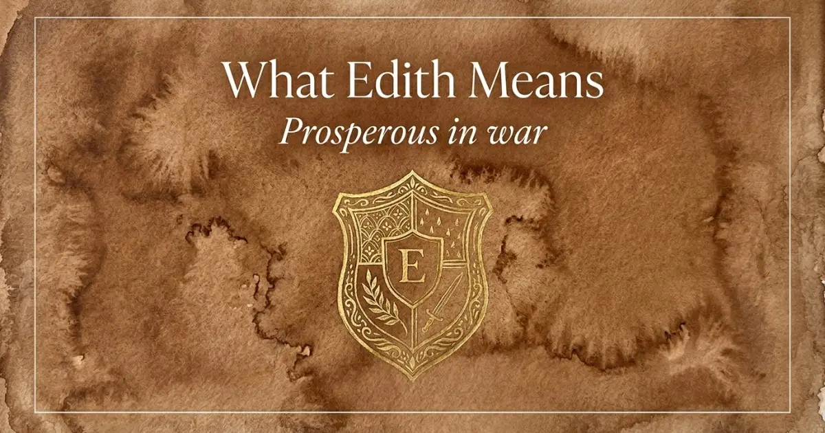 Edith name meaning Prosperous in war