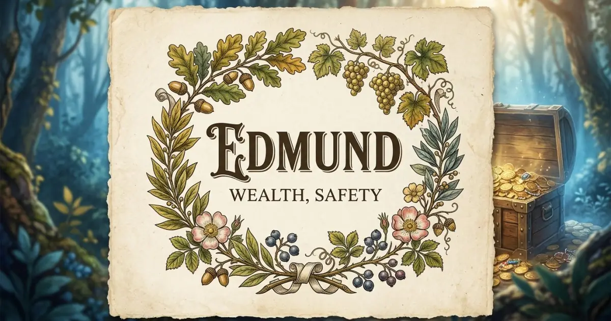 Edmund meaning themes: wealth, safety