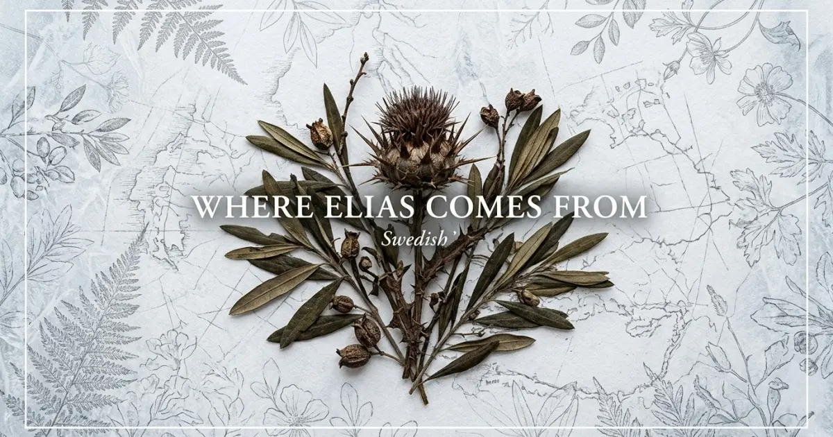 The name Elias comes from: Swedish