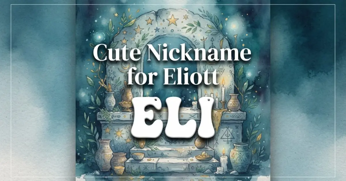 Cute nickname for Eliott: Eli