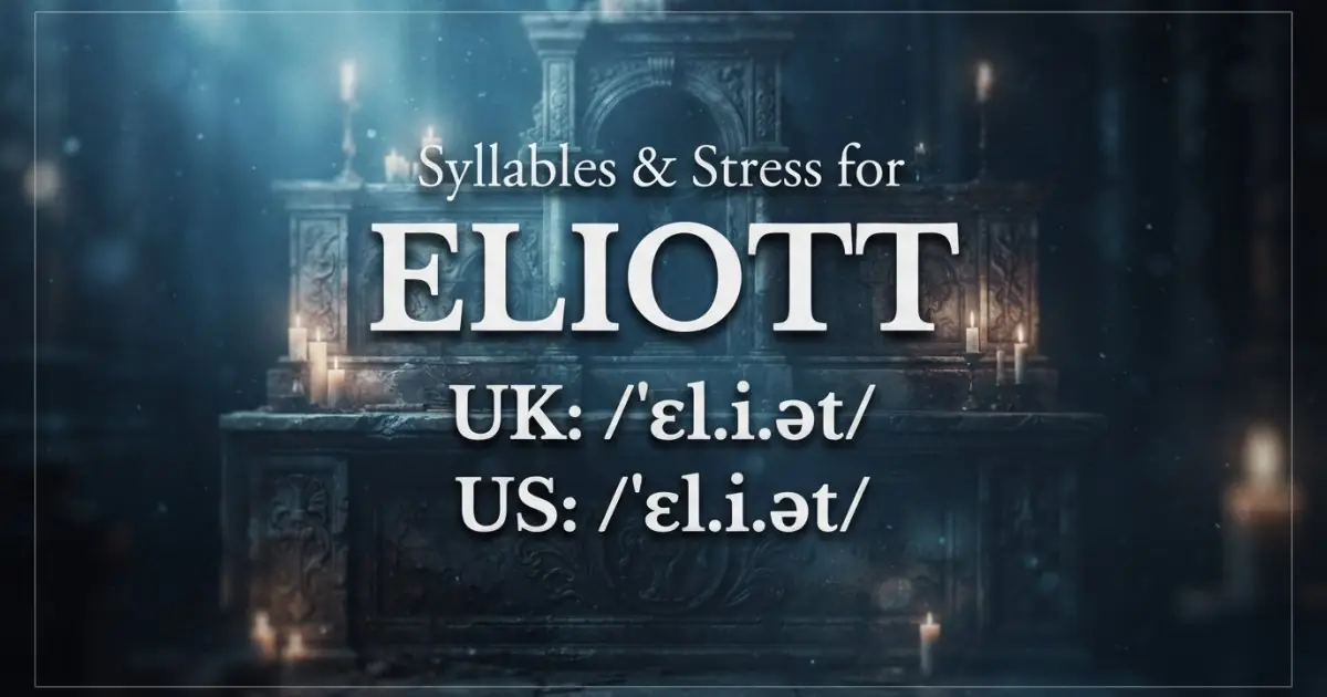 Eliott syllables, stress, and UK and US pronunciation