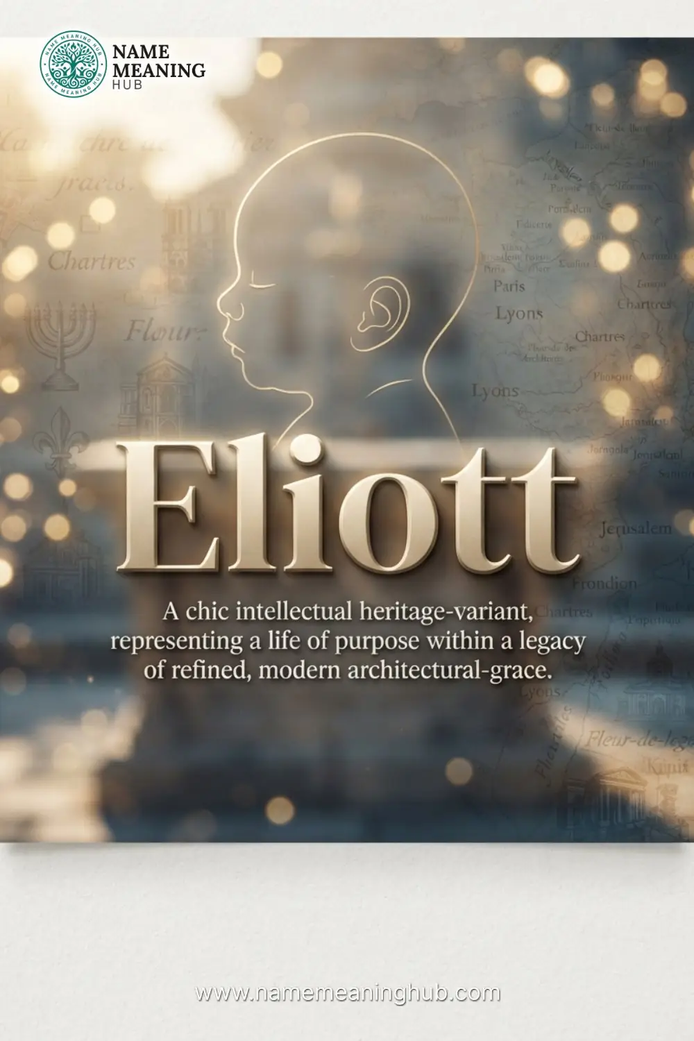 Meaning of the name Eliott: A chic intellectual heritage-variant, representing a life of purpose within a legacy of refined, modern architectural-grace.