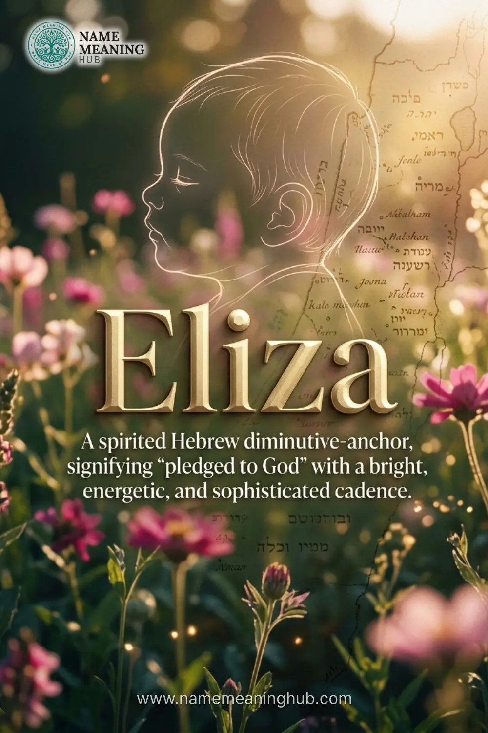 Meaning of the name Eliza: A spirited Hebrew diminutive-anchor, signifying "pledged to God" with a bright, energetic, and sophisticated cadence.