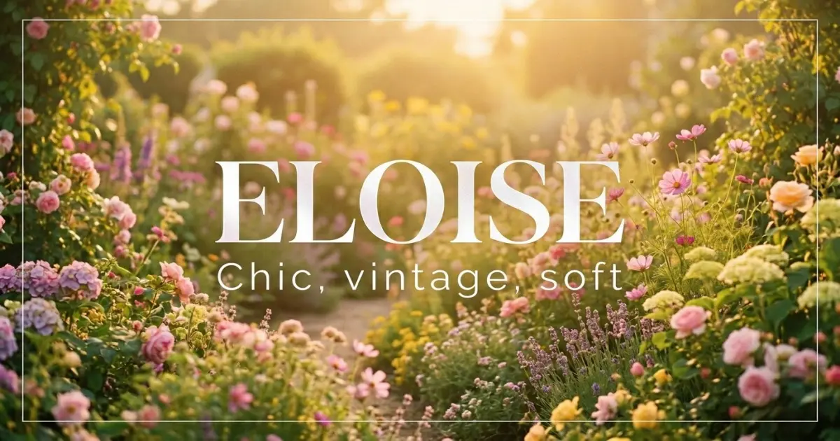 Eloise name vibe: Chic, vintage, soft