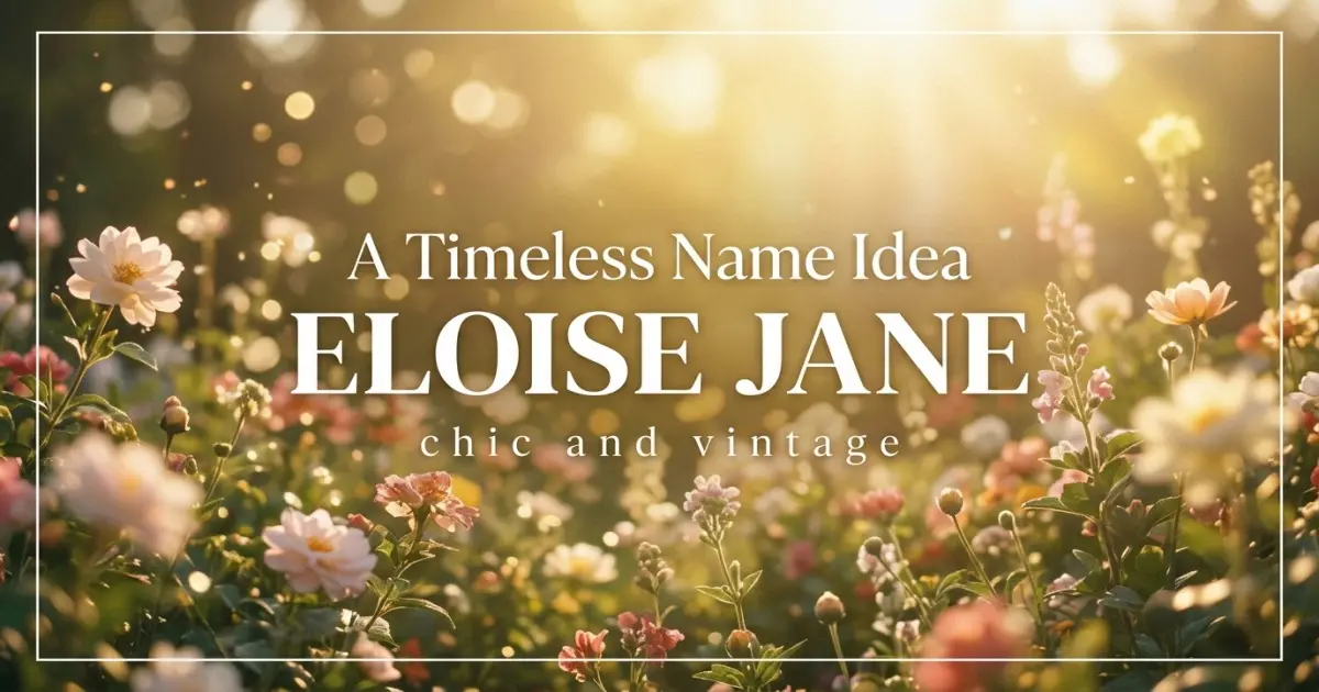Middle name idea: Eloise Jane - chic and vintage