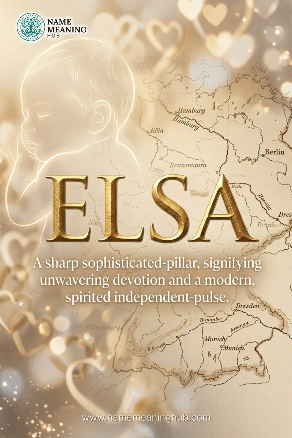Meaning of the name Elsa: A sharp sophisticated-pillar, signifying unwavering devotion and a modern, spirited independent-pulse.