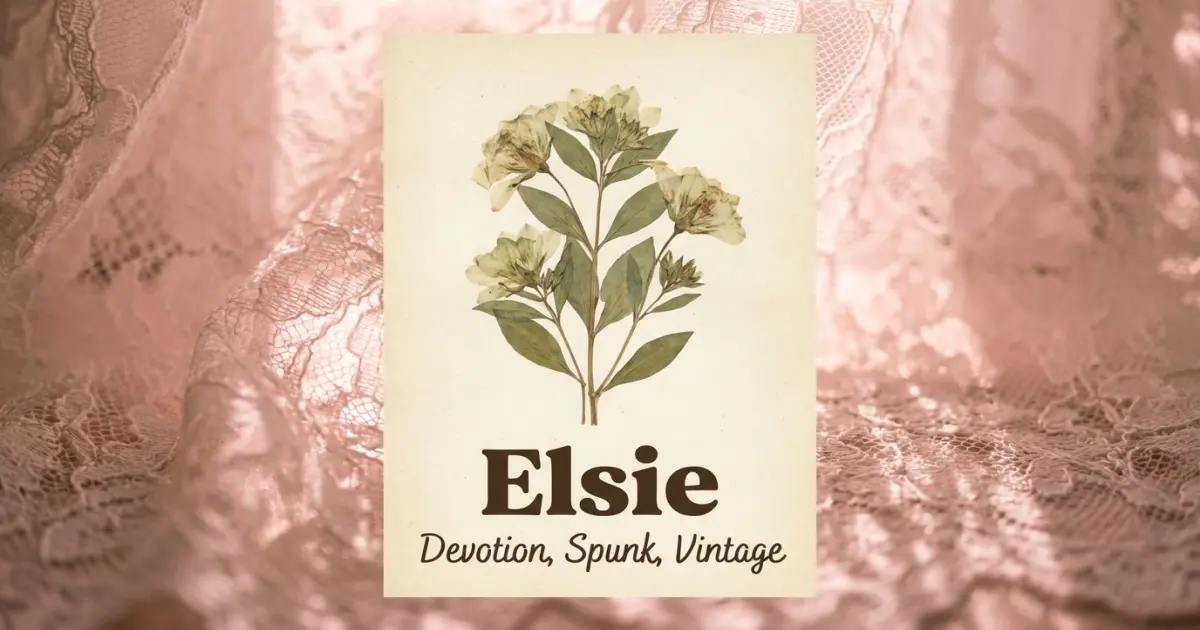 Elsie meaning themes: devotion, spunk, vintage