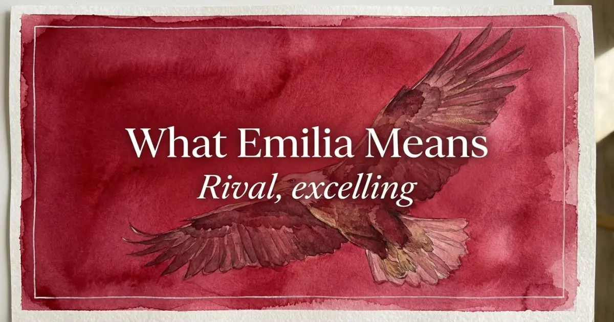 Emilia name meaning Rival, excelling