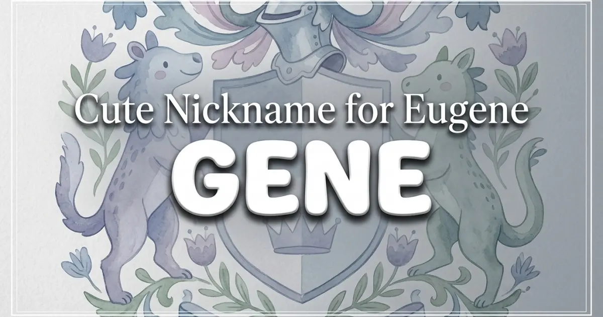 Cute nickname for Eugene: Gene