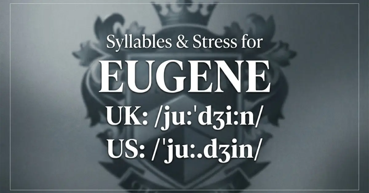 Eugene syllables, stress, and UK and US pronunciation