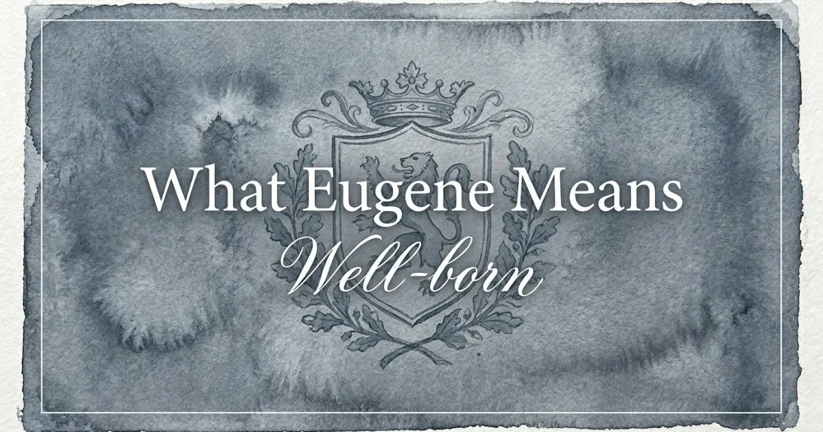 Eugene name meaning Well-born