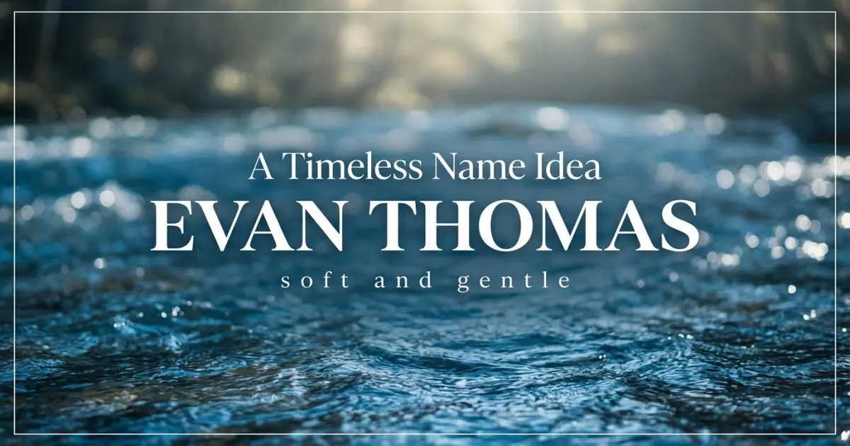 Middle name idea: Evan Thomas - soft and gentle