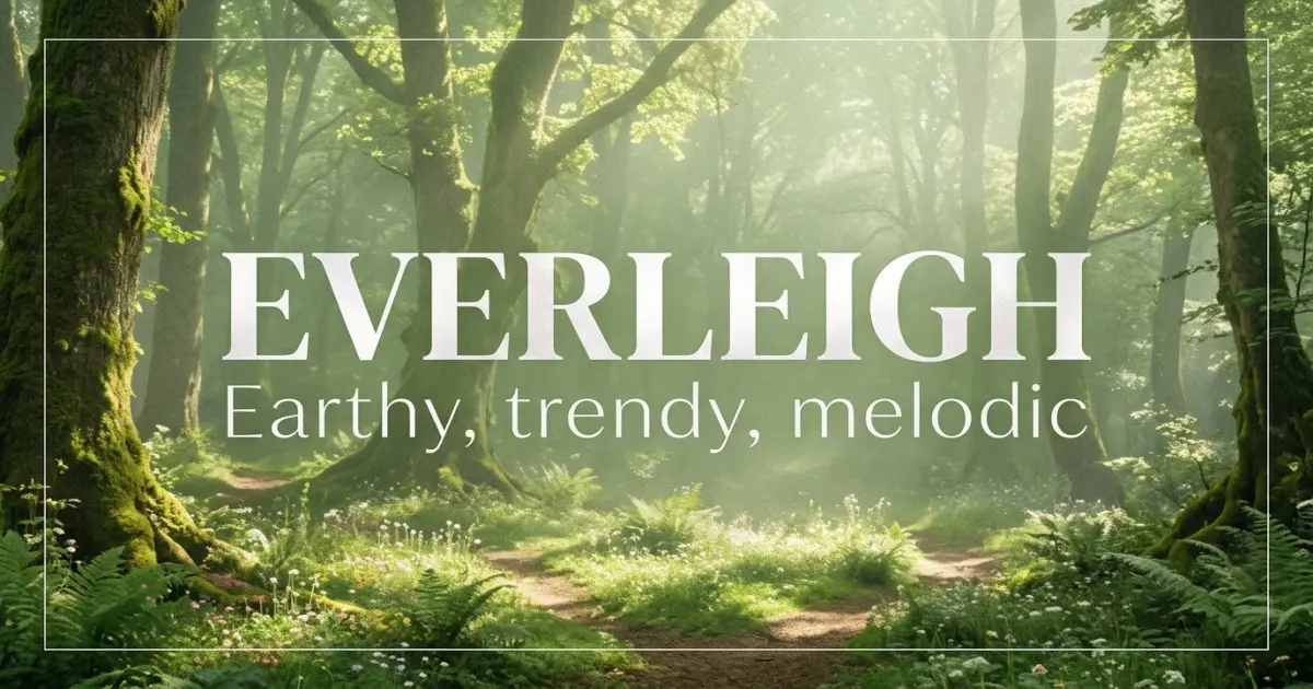 Everleigh name vibe: Earthy, trendy, melodic